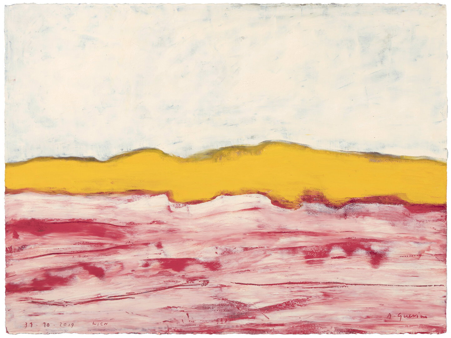Armin Guerino, Rotes Meer | Wien | Eitempera auf Papier | 56 × 76 cm | 2019
